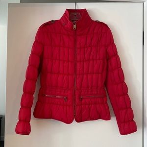 Replica Burberry red puffer jacket